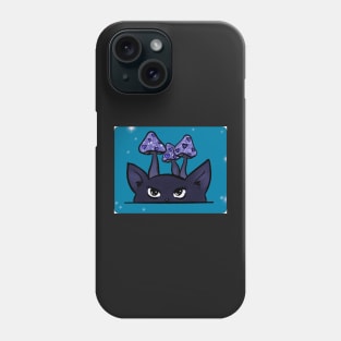 Purple mushroom kitty Phone Case