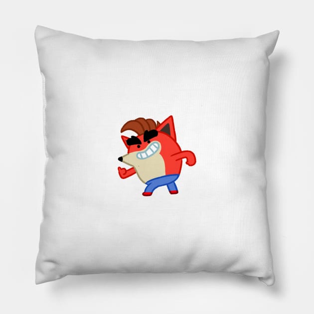 Crash Bandicoot Pillow by drawnbyhanna