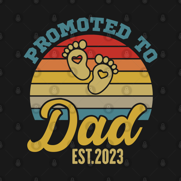 Promoted To Dad 2023 Pregnancy Announcement Vintage Promoted To Dad 2023 T Shirt Teepublic Fr 