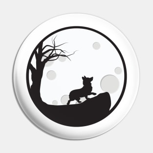 'Corgi Full Moon' Adorable Corgis Dog Pin