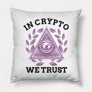 In Crypto We Trust Bitcoin Cryptocurrency Pillow