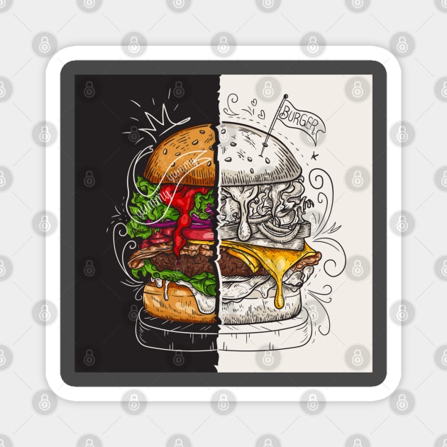 Burger fast food Magnet by madihaagill@gmail.com