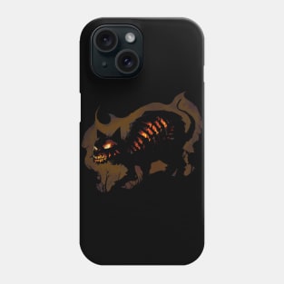 Hellish Fiery Skeletal Halloween Cat Phone Case