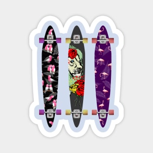 Longboard Skateboard pattern Magnet