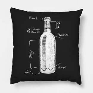 Wine Bottle Anatomy Pillow