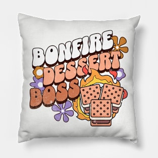 Bonfire Dessert Boss S'mores Camping Pillow