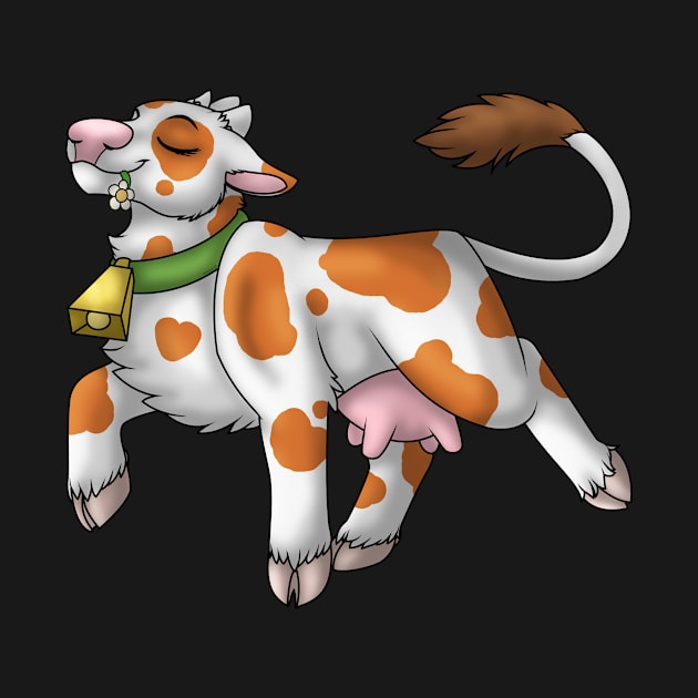 Happy Moo: Orange Spots by spyroid101