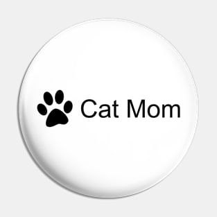 Cat Mom Black Paw Pin