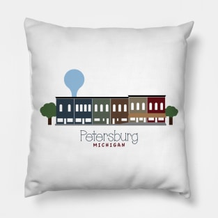 Petersburg, Michigan  - Small Town Charm Pillow