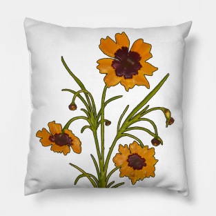 Branch of yellow flowers Pillow