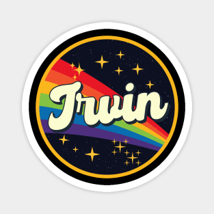 Irvin// Rainbow In Space Vintage Style Magnet