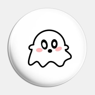 A cute little ghost on Halloween Pin