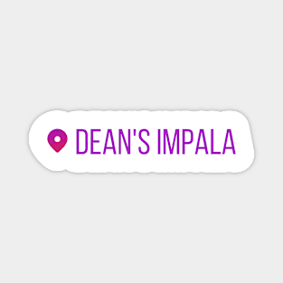 Dean's impala instagram position supernatural Magnet