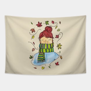 Autumn Girl Tapestry