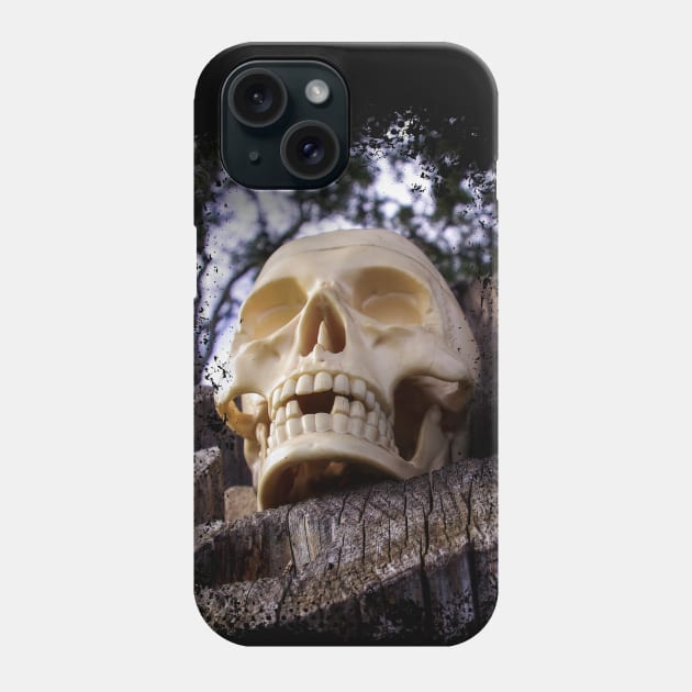 Skull in the woods Phone Case by StabbedHeart