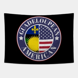 Proud Guadeloupean-American Badge - Guadeloupe Flag Tapestry