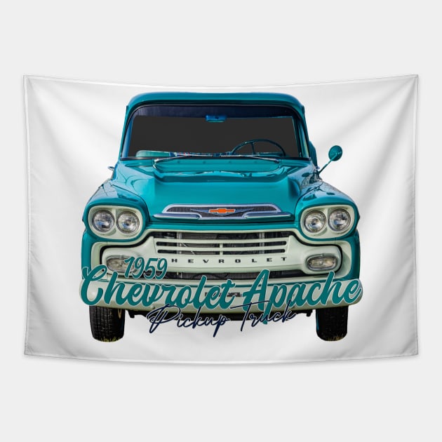 Restored 1959 Chevrolet Apache Pickup Truck Tapestry by Gestalt Imagery