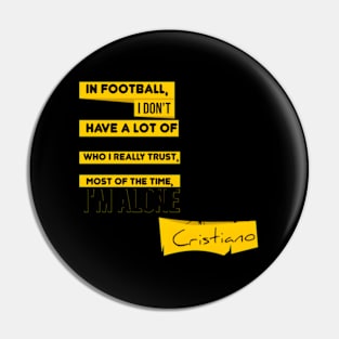 Alone In Footballquote Soccer Player Pin