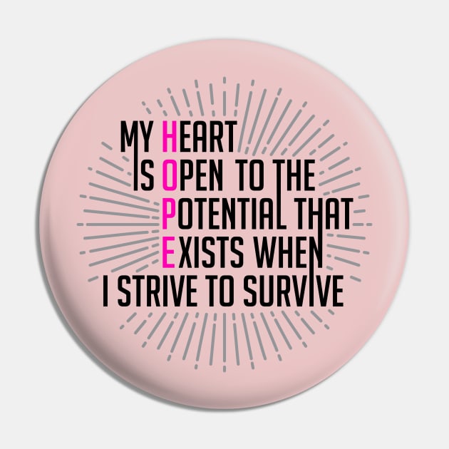 my heart is  open to the potential that exists when i strive to survive Pin by busines_night