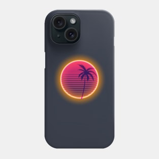 Retro Neon Palm Tree Phone Case