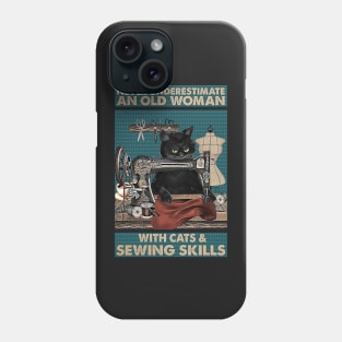 Never underestimate An old Woman With Cats Phone Case