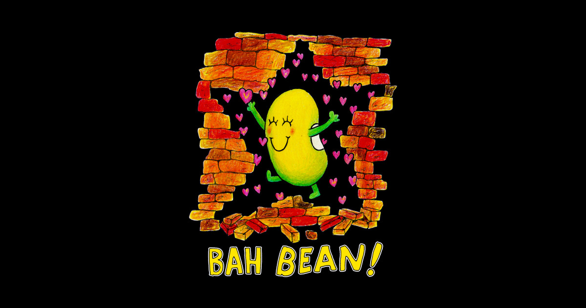 Just Bean Happy Bah Bean Bean Pillow TeePublic
