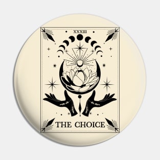 Mystic tarot card celestial design, The Choice tarot Pin