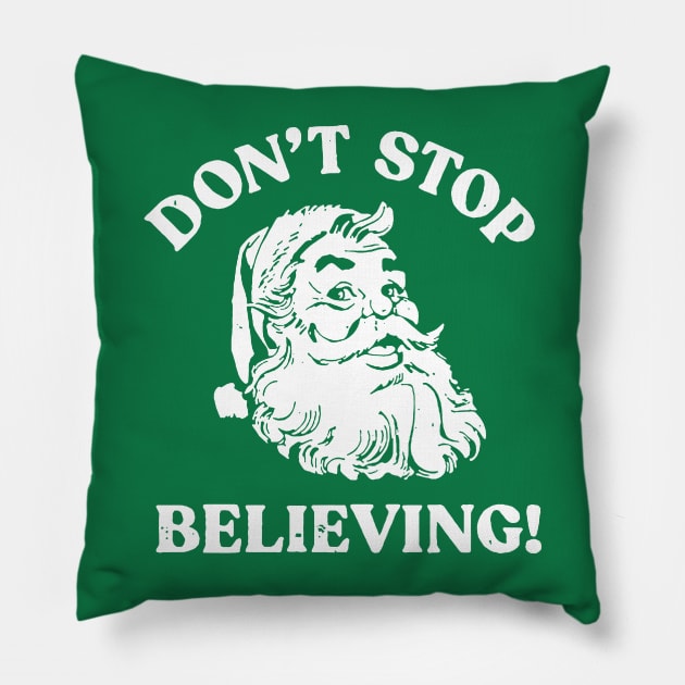 Don't Stop Believing Pillow by hedkup