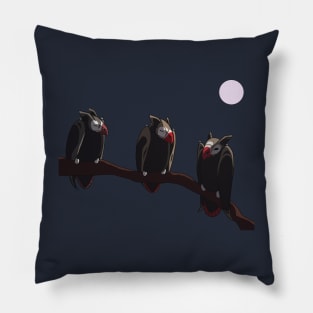 Masked Flying Fox Lovebirds :: Imaginary Creatures Pillow