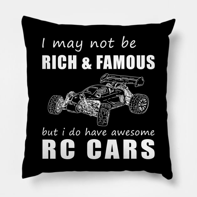 RC Car Enthusiast's Humorous Delight T-Shirt Pillow by MKGift