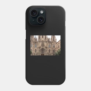 Facade of Barcelona Cathedral Phone Case