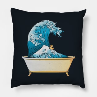 Bathtub Kanagawa Wave by Tobe Fonseca Pillow