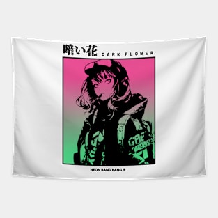 Aesthetic Cyberpunk Vaporwave Anime Manga Girl Japanese Streetwear Tapestry