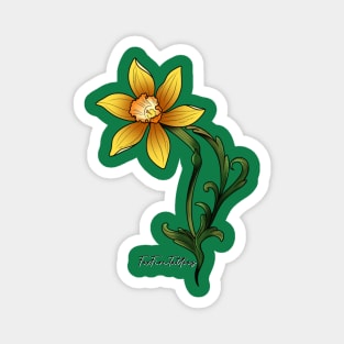 Baroque filigree Daffodil Magnet