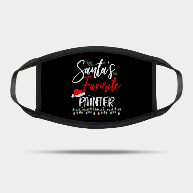 Santa S Favorite Painter Santa Hat Funny Christmas Lights Santas