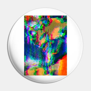 Rainbow Glitch Abstract v3 Pin