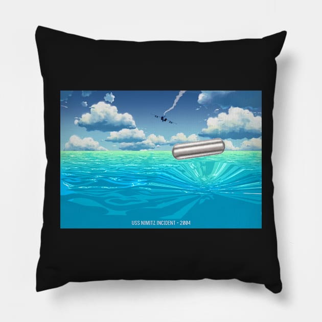 USS Nimitz UFO Incident Pillow by boothilldesigns