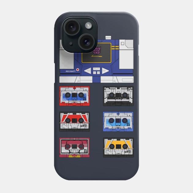 Schematic Design for Soundwave and Cassettes Phone Case by Draconis130