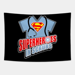 Superheroes in Scrubs Nurse Gift Tapestry