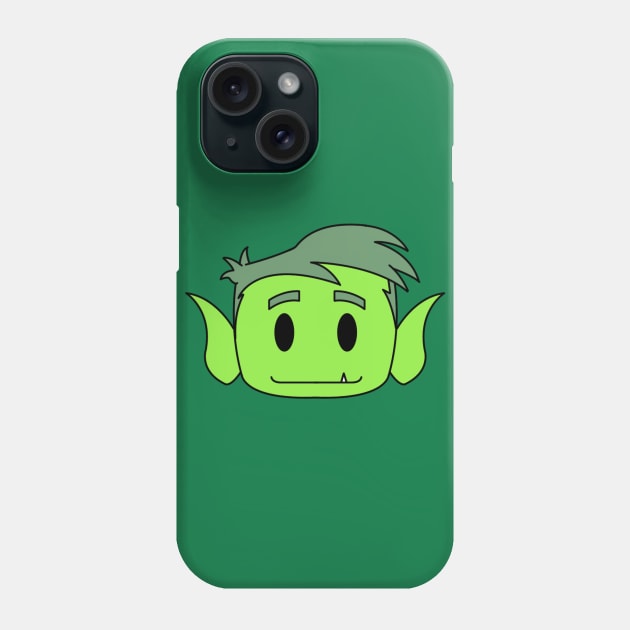 Chibi Beast Boy Head Phone Case by schnln01