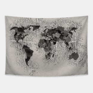 Vintage Map of the World for history lovers Tapestry