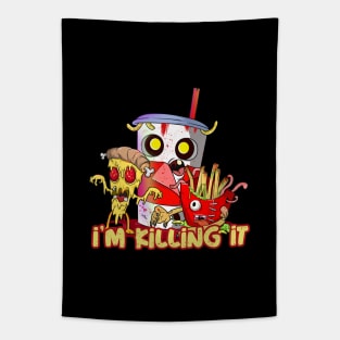 Killing it Food Zombies Tapestry