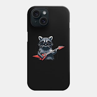 Guitar Rock Music Concert Band Festival Funny Raccoon Phone Case