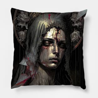 Blind Lady dark gothic woman Pillow