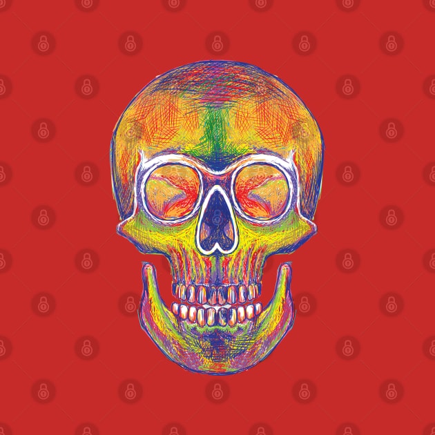 Colorful Skull by ginanperdana