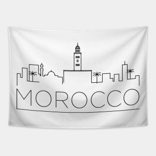 Morocco Minimal Skyline Tapestry