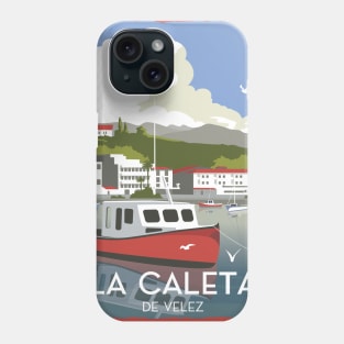 Spain La Caleta De Velez  Harbor Vintage Travel Poster Gift Phone Case