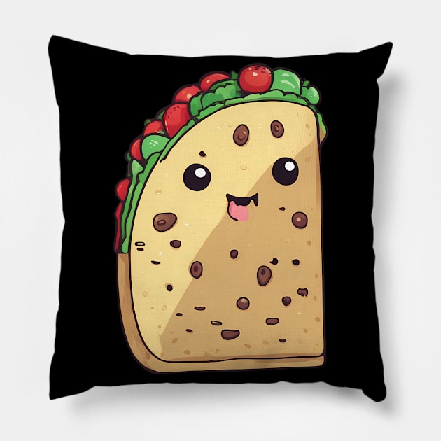 Kawaii Taco Pillow by animegirlnft