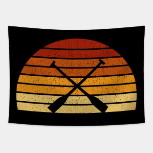 Vintage Sunset Rowing Gift For Rowers Tapestry