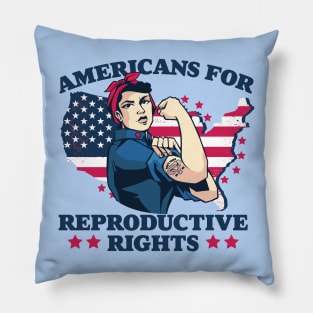 Americans for Reproductive Rights // Patriotic American Rosie the Riveter Feminist Pillow